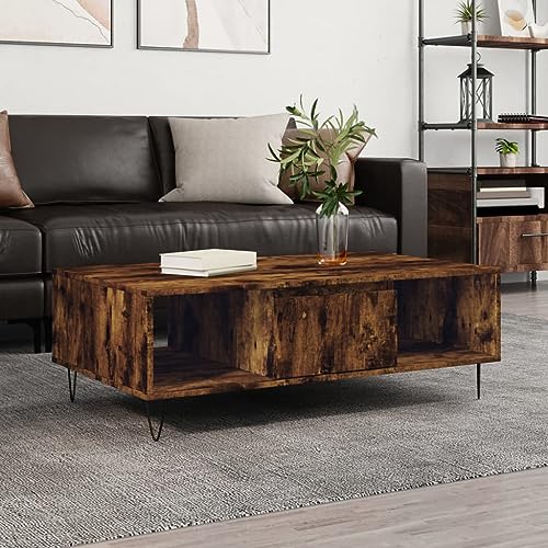 CKioict Couchtisch Räuchereiche Couch Tisch beistelltisch for Wohnzimmer Esszimmer 104x60x35 cm Holzwerkstoff von CKioict
