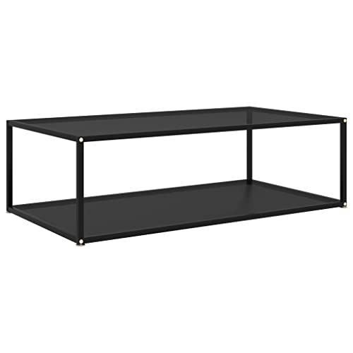CKioict Couchtisch Schwarz Coffee Table Couch Tisch for Wohnzimmer Esszimmer 120x60x35 cm Hartglas CKioict Couchtisch Schwarz Coffee Table Couch Tisch for Wohnzimmer Esszimmer 120x60x35 cm Hartglas von CKioict