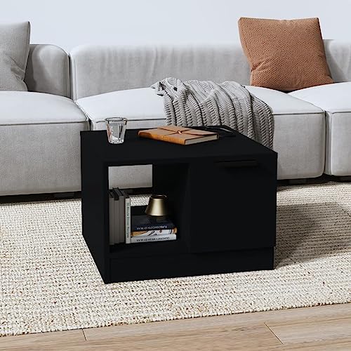 CKioict Couchtisch Schwarz Couch Tisch wohnzimmertisch for Wohnzimmer Esszimmer 50x50x36 cm Holzwerkstoff von CKioict