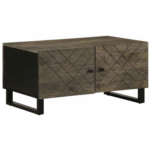 CKioict Couchtisch Schwarz couchtisch Wohnzimmer möbel for Innenraum Wohnzimmer 80x50x40 cm Massivholz Mango von CKioict