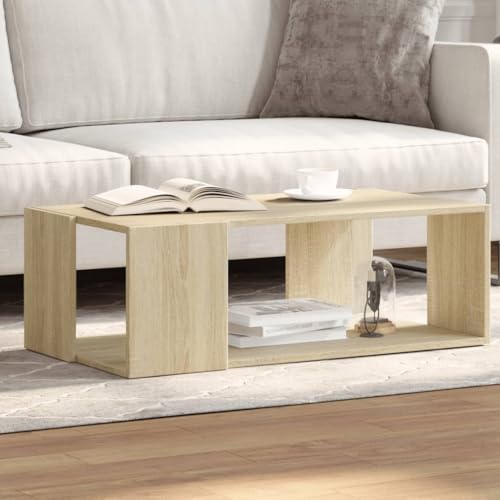 CKioict Couchtisch Sonoma-Eiche Coffee Table Couch Tisch for Esszimmer Innenraum 89,5x48x30 cm Holzwerkstoff von CKioict