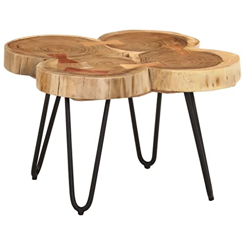 CKioict Couchtisch Tisch Wohnzimmer couchtisch for Wohnzimmer Innenraum 36 cm 4 Stämme Massivholz Akazie von CKioict