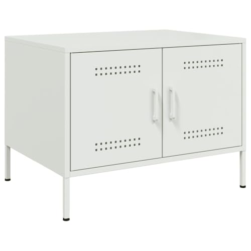 CKioict Couchtisch Weiß wohnzimmertisch beistelltisch for Wohnzimmer Esszimmer 68x50x50,5 cm Stahl von CKioict