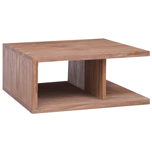 CKioict Couchtisch couchtisch beistelltisch for Esszimmer Innenraum 70 x 70 x 30 cm Massivholz Teak von CKioict