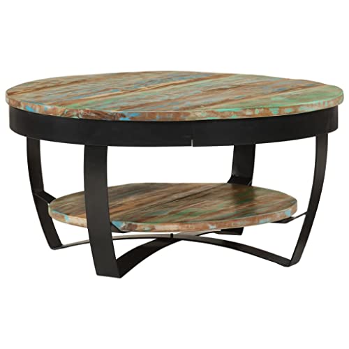 CKioict Couchtisch mit Ablage Altholz Massiv Wohnzimmer möbel Tisch Wohnzimmer for Esszimmer Innenraum 65x32 cm von CKioict