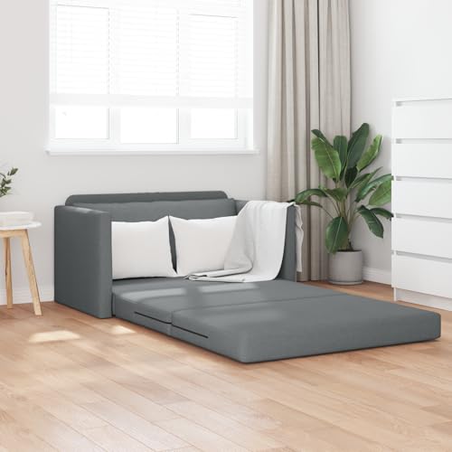 CKioict Dunkelgraues Boden Sofa Bett 2-in-1: Modernes Klappsofa mit Holzrahmen für kleine Räume, Bequeme Gästebett Alternative, platzsparend und strapazierfähig CKioict Dunkelgraues Boden Sofa Bett 2-in-1: Modernes Klappsofa mit Holzrahmen für kleine Räume, Bequeme Gästebett Alternative, platzsparend und strapazierfähig von CKioict