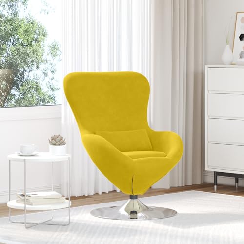 CKioict Ei-Stuhl Gelb Samt fernsehsessel lesesessel for Wohnzimmer Balkon CKioict Ei-Stuhl Gelb Samt fernsehsessel lesesessel for Wohnzimmer Balkon von CKioict