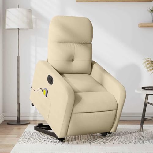 CKioict Elektrischer Massagesessel mit Aufstehhilfe Creme Stoff fernsehsessel Lounge Sessel for Wohnzimmer Schlafzimmer CKioict Elektrischer Massagesessel mit Aufstehhilfe Creme Stoff fernsehsessel Lounge Sessel for Wohnzimmer Schlafzimmer von CKioict