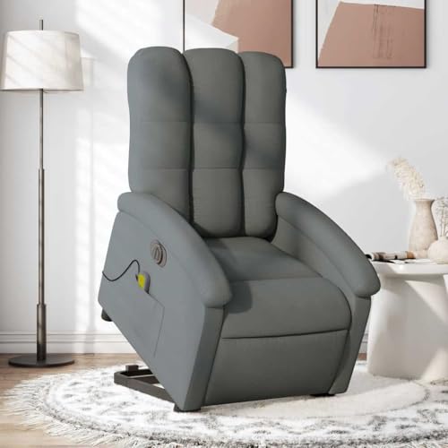CKioict Elektrischer Massagesessel mit Aufstehhilfe Dunkelgrau Stoff lesesessel ohrensessel mit hocker for Wohnzimmer Büro CKioict Elektrischer Massagesessel mit Aufstehhilfe Dunkelgrau Stoff lesesessel ohrensessel mit hocker for Wohnzimmer Büro von CKioict