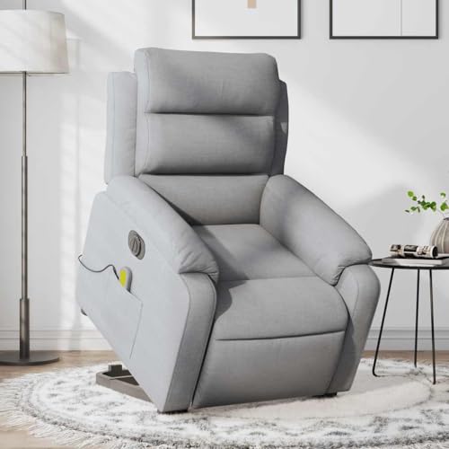 CKioict Elektrischer Massagesessel mit Aufstehhilfe Hellgrau Stoff Chair cocktailsessel for Schlafzimmer Wohnzimmer CKioict Elektrischer Massagesessel mit Aufstehhilfe Hellgrau Stoff Chair cocktailsessel for Schlafzimmer Wohnzimmer von CKioict