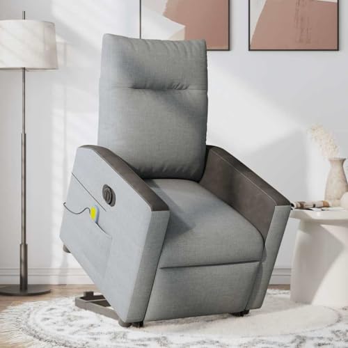 CKioict Elektrischer Massagesessel mit Aufstehhilfe Hellgrau Stoff cocktailsessel Lounge Sessel for Wohnzimmer Innenraum CKioict Elektrischer Massagesessel mit Aufstehhilfe Hellgrau Stoff cocktailsessel Lounge Sessel for Wohnzimmer Innenraum von CKioict