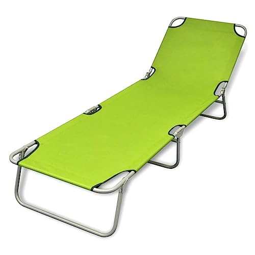 CKioict Ergonomische Relaxsessel Relaxliege Liegestuhl Liegestuhl Balkon Sonnenliege Klappbar mit Rückenlehne Verstellbar ApfelgrünFür Terrassen, Balkone, am Pool von CKioict