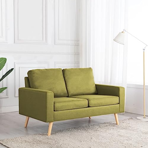 CKioict Gemütliches 2-Sitzer-Sofa mit weichem Stoffbezug und dick gepolsterten Kissen für optimalen Sitzkomfort, Stabiler Holzrahmen mit hoher Belastbarkeit bis 110 kg CKioict Gemütliches 2-Sitzer-Sofa mit weichem Stoffbezug und dick gepolsterten Kissen für optimalen Sitzkomfort, Stabiler Holzrahmen mit hoher Belastbarkeit bis 110 kg von CKioict