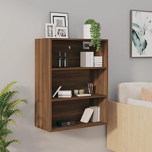 CKioict Hängeschrank Braun Eichen-Optik sideboards kleiderschrank for Büro Wohnzimmer 69,5x32,5x90 cm von CKioict