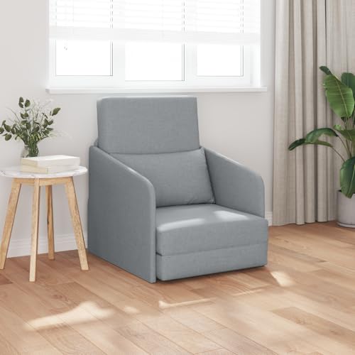 CKioict Helles Graues Schlafsofa Boden Sofa Bett mit Abnehmbaren Bezügen, Kompaktes Futon für Kleine Wohnungen und Gästebetten, Modernes Design für Wohnzimmer und von CKioict
