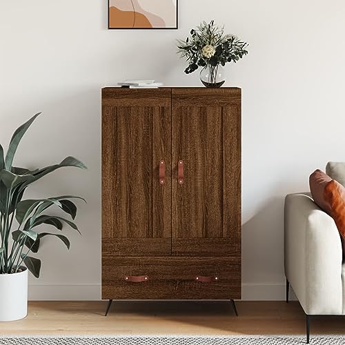 CKioict Highboard Braun Eichen-Optik kommoden sideboards for Büro Schlafzimmer 69,5x31x115 cm Holzwerkstoff von CKioict
