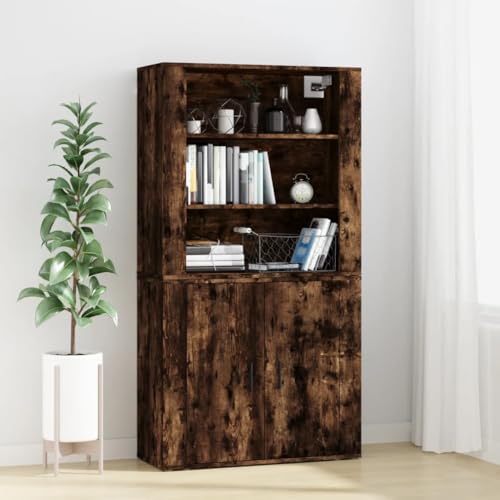 CKioict Highboard Räuchereiche Holzwerkstoff sideboards kleiderschrank for Wohnzimmer Innenraum von CKioict
