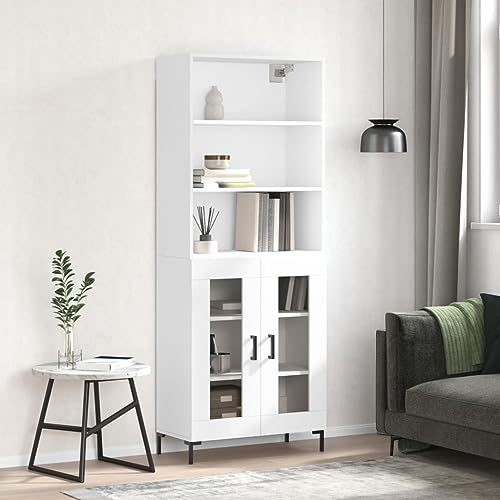 CKioict Highboard Weiß gartenschrank Schrank for Wohnzimmer Büro 69,5x34x180 cm Holzwerkstoff CKioict Highboard Weiß gartenschrank Schrank for Wohnzimmer Büro 69,5x34x180 cm Holzwerkstoff von CKioict