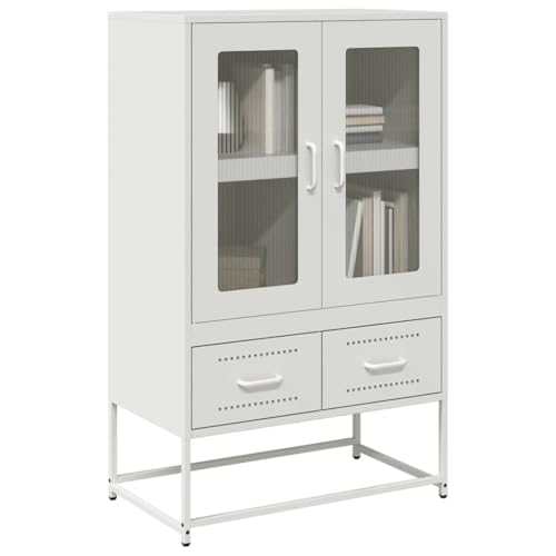 CKioict Highboard Weiß gartenschrank flurschrank for Schlafzimmer Innenraum 68x39x111,5 cm Stahl CKioict Highboard Weiß gartenschrank flurschrank for Schlafzimmer Innenraum 68x39x111,5 cm Stahl von CKioict