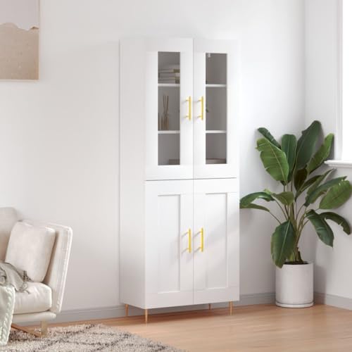 CKioict Highboard Weiß gartenschrank kommoden for Innenraum Wohnzimmer 69,5x34x180 cm Holzwerkstoff CKioict Highboard Weiß gartenschrank kommoden for Innenraum Wohnzimmer 69,5x34x180 cm Holzwerkstoff von CKioict