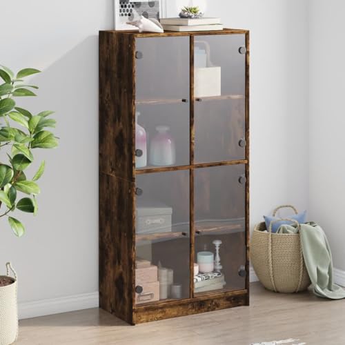 CKioict Highboard mit Türen Räuchereiche Schrank kommoden for Büro Wohnzimmer 68x37x142 cm Holzwerkstoff CKioict Highboard mit Türen Räuchereiche Schrank kommoden for Büro Wohnzimmer 68x37x142 cm Holzwerkstoff von CKioict
