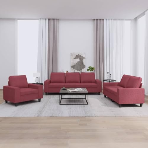 CKioict Langlebige Sofagarnitur aus strapazierfähigem Stoff mit robustem Sperrholz-Metall-Gestell, bequemen Sitzkissen und atmungsaktivem Design für Wohnzimmer CKioict Langlebige Sofagarnitur aus strapazierfähigem Stoff mit robustem Sperrholz-Metall-Gestell, bequemen Sitzkissen und atmungsaktivem Design für Wohnzimmer von CKioict