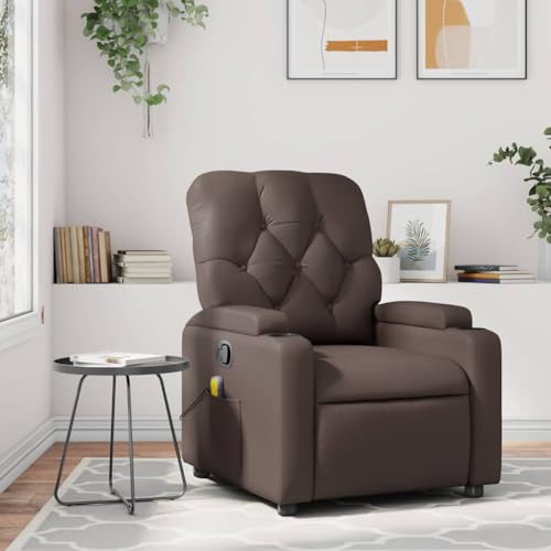 CKioict Massagesessel Braun Kunstleder Chair ohrensessel mit hocker for Büro Innenraum CKioict Massagesessel Braun Kunstleder Chair ohrensessel mit hocker for Büro Innenraum von CKioict