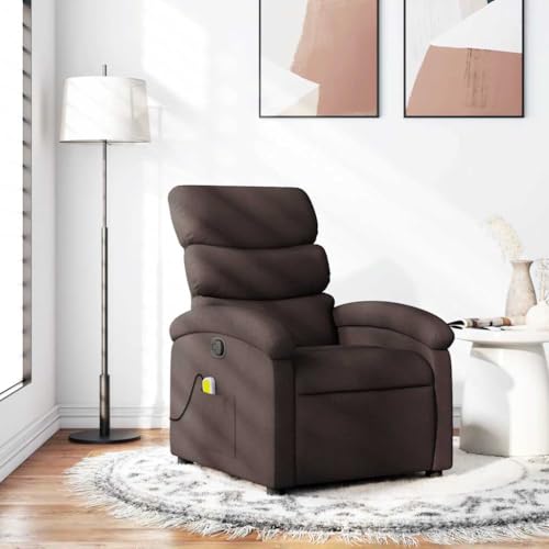 CKioict Massagesessel Dunkelbraun Stoff Chair Stuhl schminktisch for Büro Schlafzimmer von CKioict