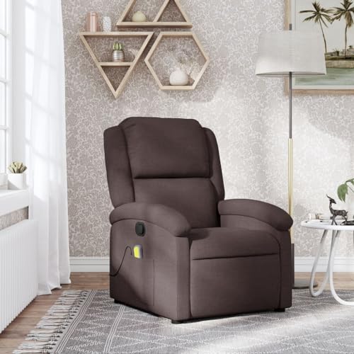 CKioict Massagesessel Dunkelbraun Stoff Chair ohrensessel mit hocker for Balkon Büro CKioict Massagesessel Dunkelbraun Stoff Chair ohrensessel mit hocker for Balkon Büro von CKioict