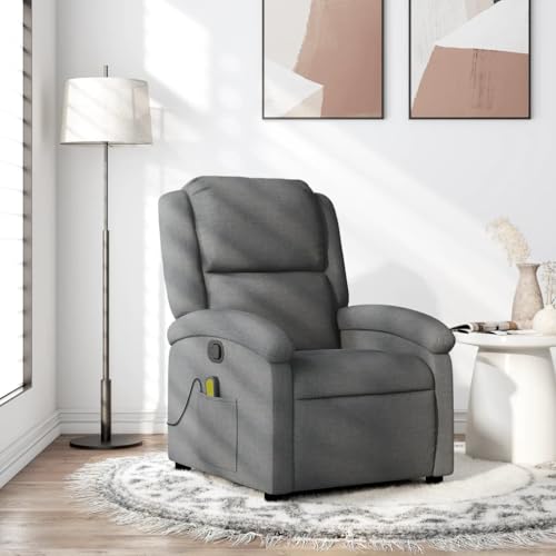 CKioict Massagesessel Dunkelgrau Stoff fernsehsessel lesesessel for Wohnzimmer Büro von CKioict