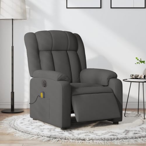 CKioict Massagesessel Elektrisch Dunkelgrau Stoff Stuhl schminktisch cocktailsessel for Wohnzimmer Büro von CKioict