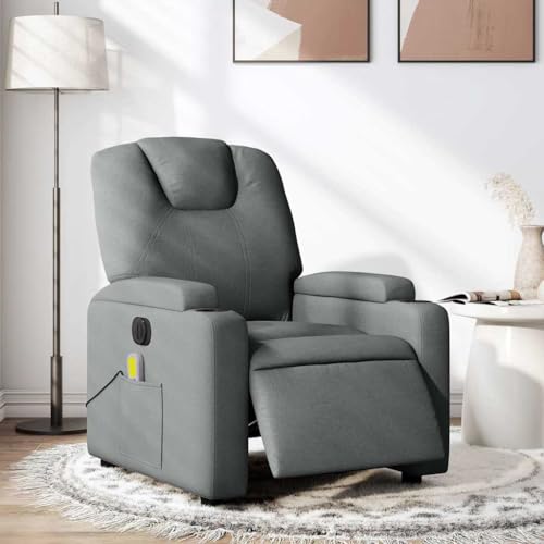 CKioict Massagesessel Elektrisch Dunkelgrau Stoff Stuhl schminktisch ohrensessel mit hocker for Wohnzimmer Schlafzimmer CKioict Massagesessel Elektrisch Dunkelgrau Stoff Stuhl schminktisch ohrensessel mit hocker for Wohnzimmer Schlafzimmer von CKioict