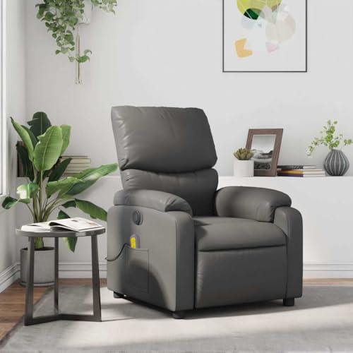 CKioict Massagesessel Grau Kunstleder ohrensessel mit hocker Lounge Sessel for Schlafzimmer Büro CKioict Massagesessel Grau Kunstleder ohrensessel mit hocker Lounge Sessel for Schlafzimmer Büro von CKioict