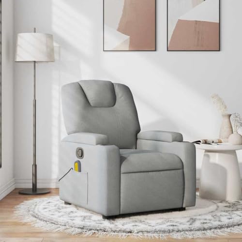 CKioict Massagesessel Hellgrau Stoff ohrensessel mit hocker Stuhl schminktisch for Innenraum Wohnzimmer CKioict Massagesessel Hellgrau Stoff ohrensessel mit hocker Stuhl schminktisch for Innenraum Wohnzimmer von CKioict