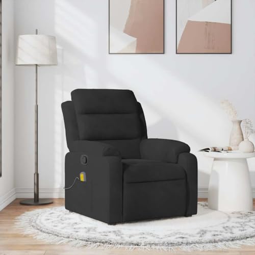 CKioict Massagesessel Schwarz Samt ohrensessel mit hocker cocktailsessel for Büro Balkon CKioict Massagesessel Schwarz Samt ohrensessel mit hocker cocktailsessel for Büro Balkon von CKioict