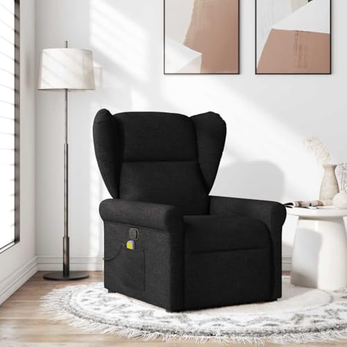 CKioict Massagesessel Schwarz Stoff cocktailsessel fernsehsessel for Balkon Innenraum CKioict Massagesessel Schwarz Stoff cocktailsessel fernsehsessel for Balkon Innenraum von CKioict