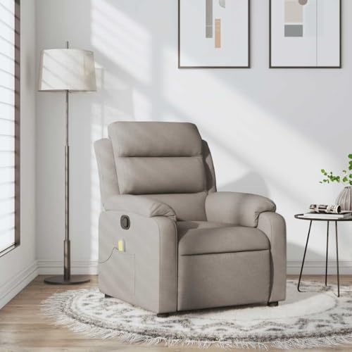 CKioict Massagesessel Taupe Stoff cocktailsessel Stuhl schminktisch for Balkon Wohnzimmer von CKioict