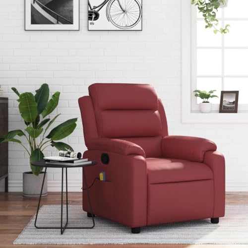 CKioict Massagesessel Weinrot Kunstleder ohrensessel mit hocker Stuhl schminktisch for Wohnzimmer Büro CKioict Massagesessel Weinrot Kunstleder ohrensessel mit hocker Stuhl schminktisch for Wohnzimmer Büro von CKioict