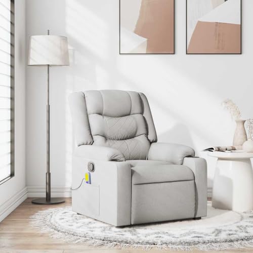 CKioict Massagesessel Wolkengrau Stoff cocktailsessel ohrensessel mit hocker for Büro Balkon CKioict Massagesessel Wolkengrau Stoff cocktailsessel ohrensessel mit hocker for Büro Balkon von CKioict