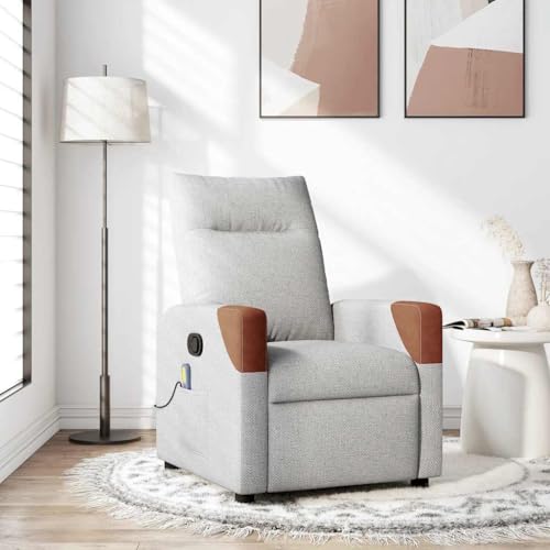 CKioict Massagesessel Wolkengrau Stoff lesesessel Lounge Sessel for Innenraum Wohnzimmer von CKioict