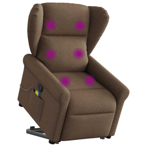 CKioict Massagesessel mit Aufstehhilfe Braun Stoff fernsehsessel ohrensessel mit hocker for Büro Schlafzimmer CKioict Massagesessel mit Aufstehhilfe Braun Stoff fernsehsessel ohrensessel mit hocker for Büro Schlafzimmer von CKioict