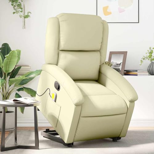 CKioict Massagesessel mit Aufstehhilfe Creme Echtleder fernsehsessel Stuhl schminktisch for Büro Innenraum CKioict Massagesessel mit Aufstehhilfe Creme Echtleder fernsehsessel Stuhl schminktisch for Büro Innenraum von CKioict