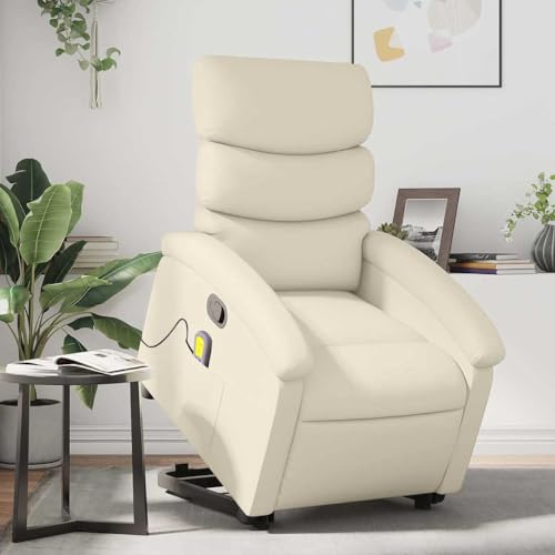 CKioict Massagesessel mit Aufstehhilfe Creme Kunstleder ohrensessel mit hocker fernsehsessel for Balkon Schlafzimmer CKioict Massagesessel mit Aufstehhilfe Creme Kunstleder ohrensessel mit hocker fernsehsessel for Balkon Schlafzimmer von CKioict