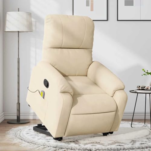 CKioict Massagesessel mit Aufstehhilfe Creme Mikrofasergewebe Stuhl schminktisch Lounge Sessel for Schlafzimmer Balkon CKioict Massagesessel mit Aufstehhilfe Creme Mikrofasergewebe Stuhl schminktisch Lounge Sessel for Schlafzimmer Balkon von CKioict