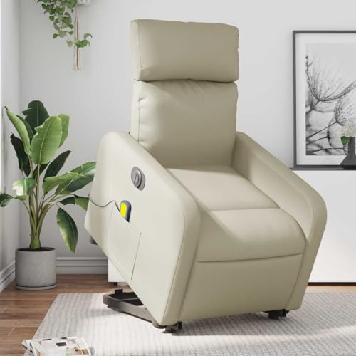 CKioict Massagesessel mit Aufstehhilfe Elektrisch Creme Kunstleder Lounge Sessel Stuhl schminktisch for Innenraum Wohnzimmer CKioict Massagesessel mit Aufstehhilfe Elektrisch Creme Kunstleder Lounge Sessel Stuhl schminktisch for Innenraum Wohnzimmer von CKioict