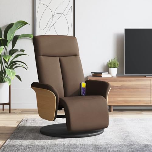 CKioict Massagesessel mit Fußteil Braun Stoff lesesessel cocktailsessel for Büro Balkon CKioict Massagesessel mit Fußteil Braun Stoff lesesessel cocktailsessel for Büro Balkon von CKioict