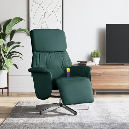 CKioict Massagesessel mit Fußteil Dunkelgrün Stoff Lounge Sessel fernsehsessel for Büro Schlafzimmer CKioict Massagesessel mit Fußteil Dunkelgrün Stoff Lounge Sessel fernsehsessel for Büro Schlafzimmer von CKioict