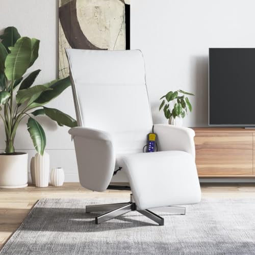 CKioict Massagesessel mit Fußteil Weiß Kunstleder Chair Lounge Sessel for Büro Schlafzimmer CKioict Massagesessel mit Fußteil Weiß Kunstleder Chair Lounge Sessel for Büro Schlafzimmer von CKioict