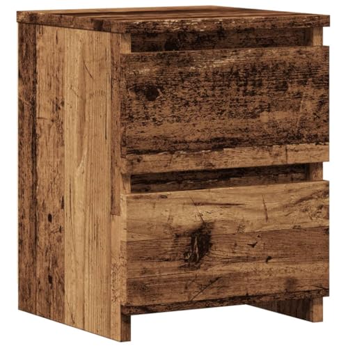 CKioict Nachttisch Altholz-Optik nachtschrank Bedside Table for Zimmer Schlafzimmer 30×30×40 cm Holzwerkstoff von CKioict