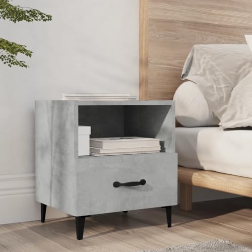 CKioict Nachttisch Betongrau Holzwerkstoff kommode mit schubladen Bedside Table for Wohnzimmer Schlafzimmer CKioict Nachttisch Betongrau Holzwerkstoff kommode mit schubladen Bedside Table for Wohnzimmer Schlafzimmer von CKioict